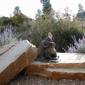 Bronze Sculpture Garden Art love and Protection Victoria Parsons