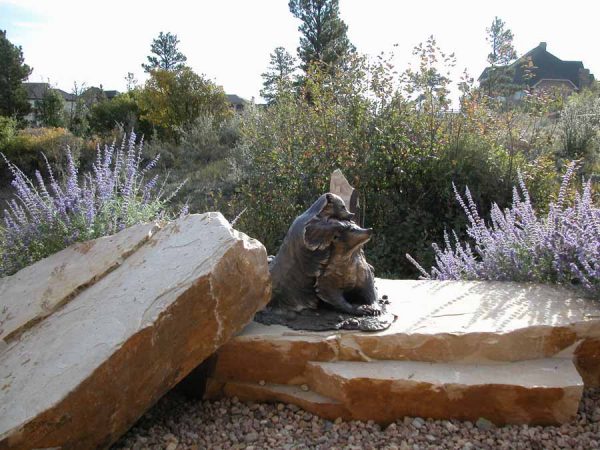 Bronze Sculpture Garden Art love and Protection Victoria Parsons