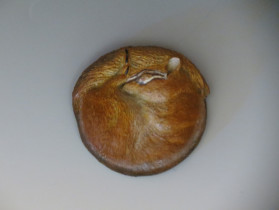Bronze Sculpture Sleeping Chipmunk
