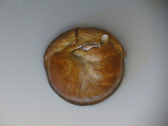 Bronze Sculpture Sleeping Chipmunk